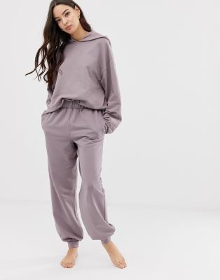 фото Комбинируемые oversize-джоггеры для дома asos design-розовый