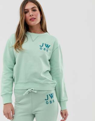 фото Комбинируемый свитшот с круглым вырезом jack wills kempson-зеленый