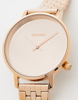 Komono harlow estate watch in rose gold