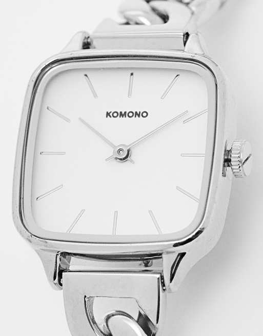 Komono kate revolt watch in silver | VolcanmtShops