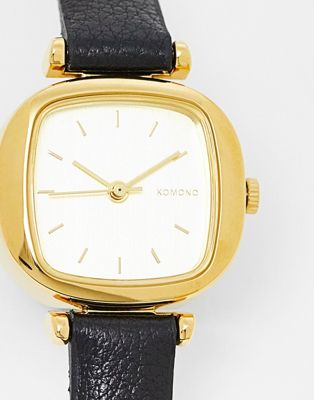 Komono moneypenney watch in black gold
