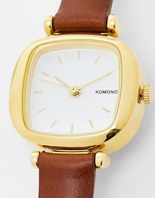 Komono moneypenney watch in tan gold