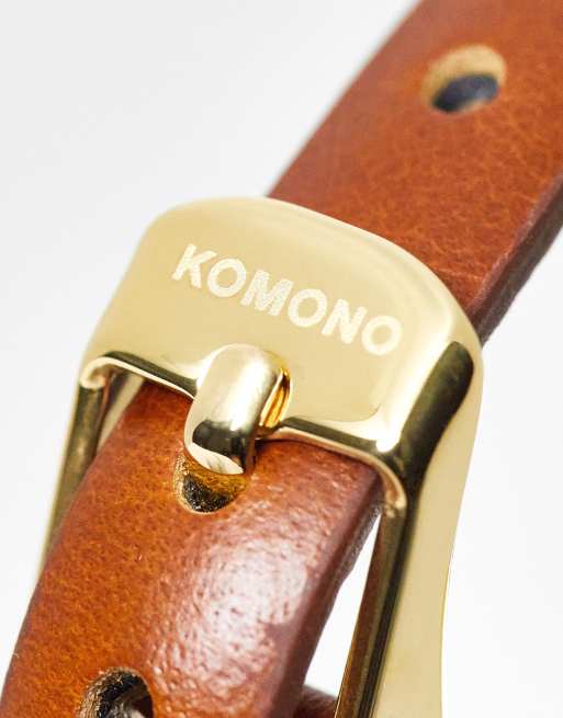 Komono Moneypenny watch in tan gold