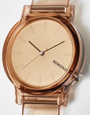 Komono mono clear watch in blossom pink - ASOS Price Checker