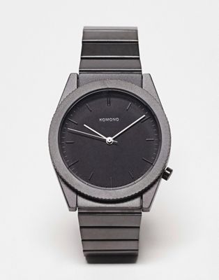 Komono ray solid watch in black
