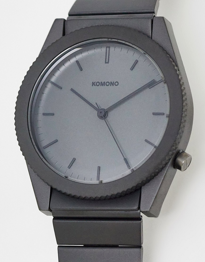 Komono ray solid watch in gunmetal grey