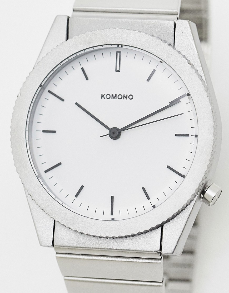Komono ray solid watch in silver