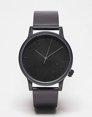 Komono winston watch in black