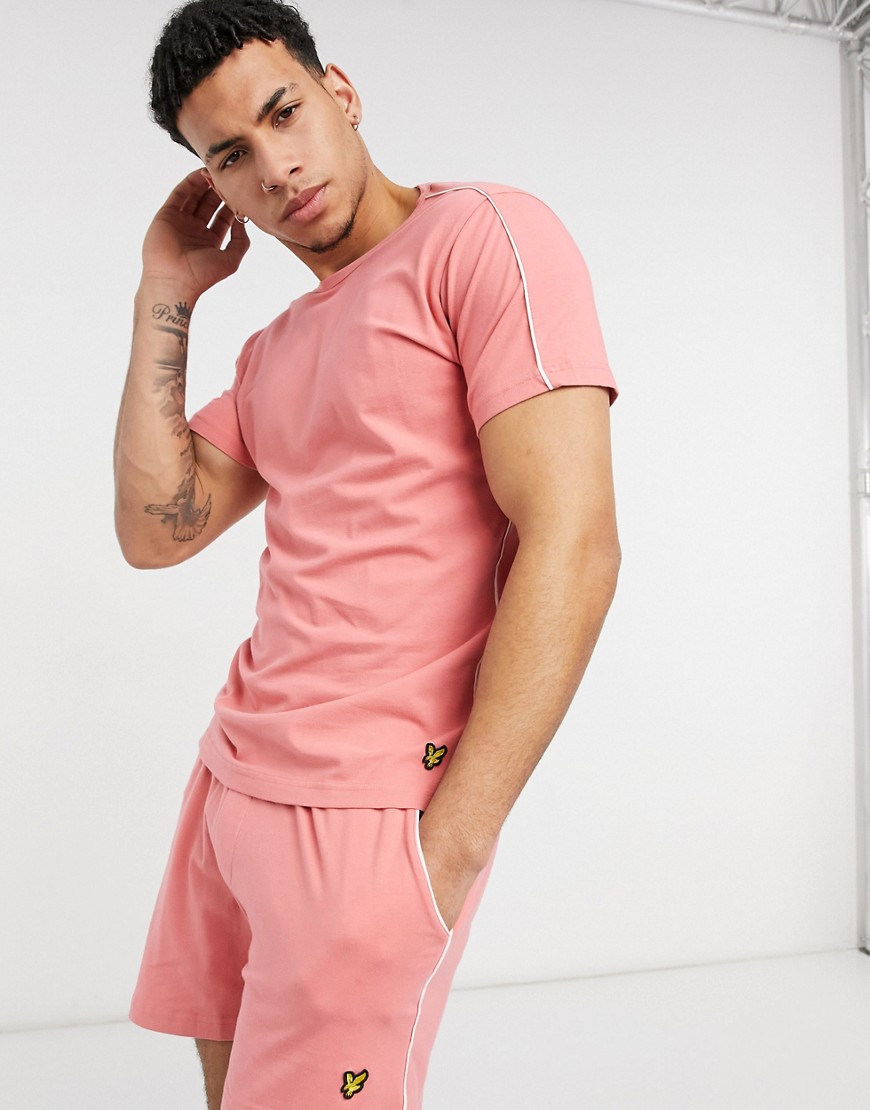 фото Комплект домашней одежды розового цвета с отделкой тесьмой lyle & scott bodywear teddy-розовый цвет