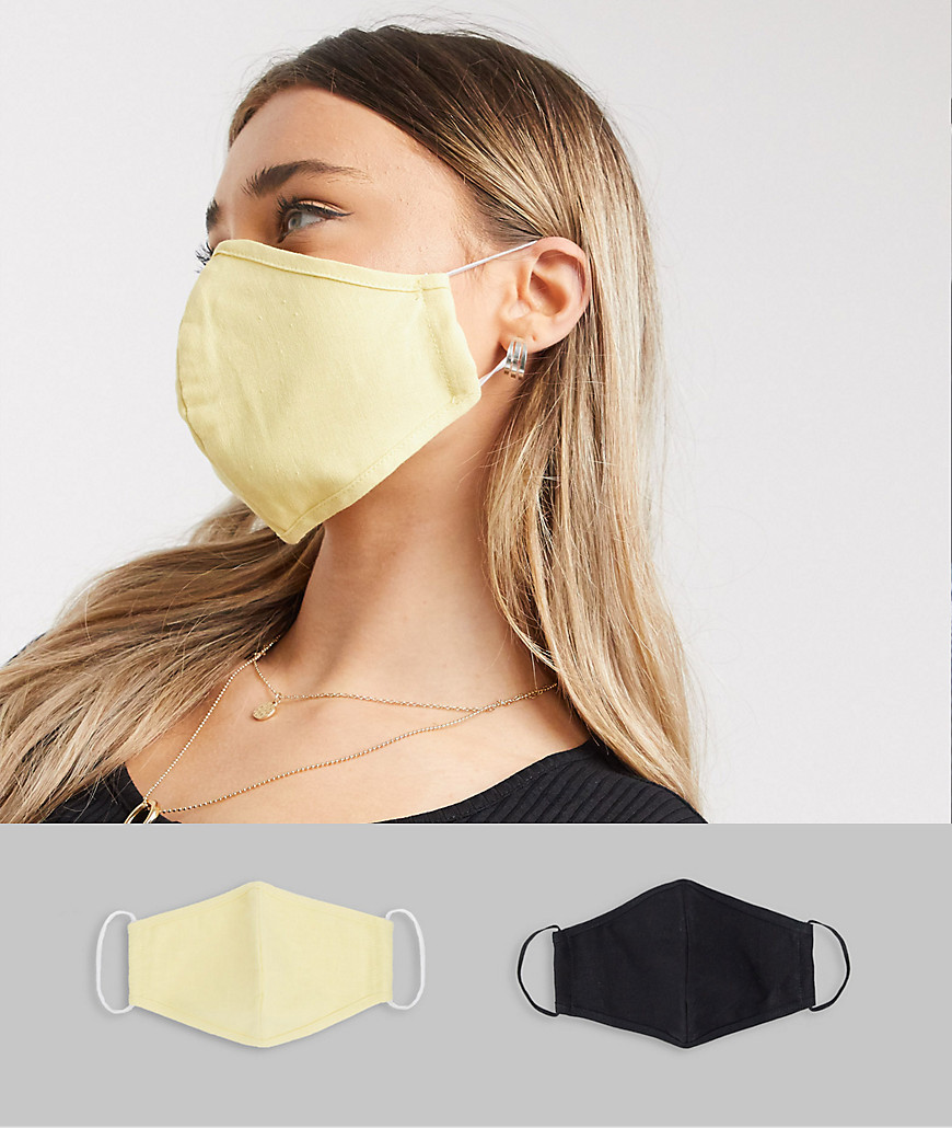 фото Комплект из 2 льняных масок для лица asos design-мульти