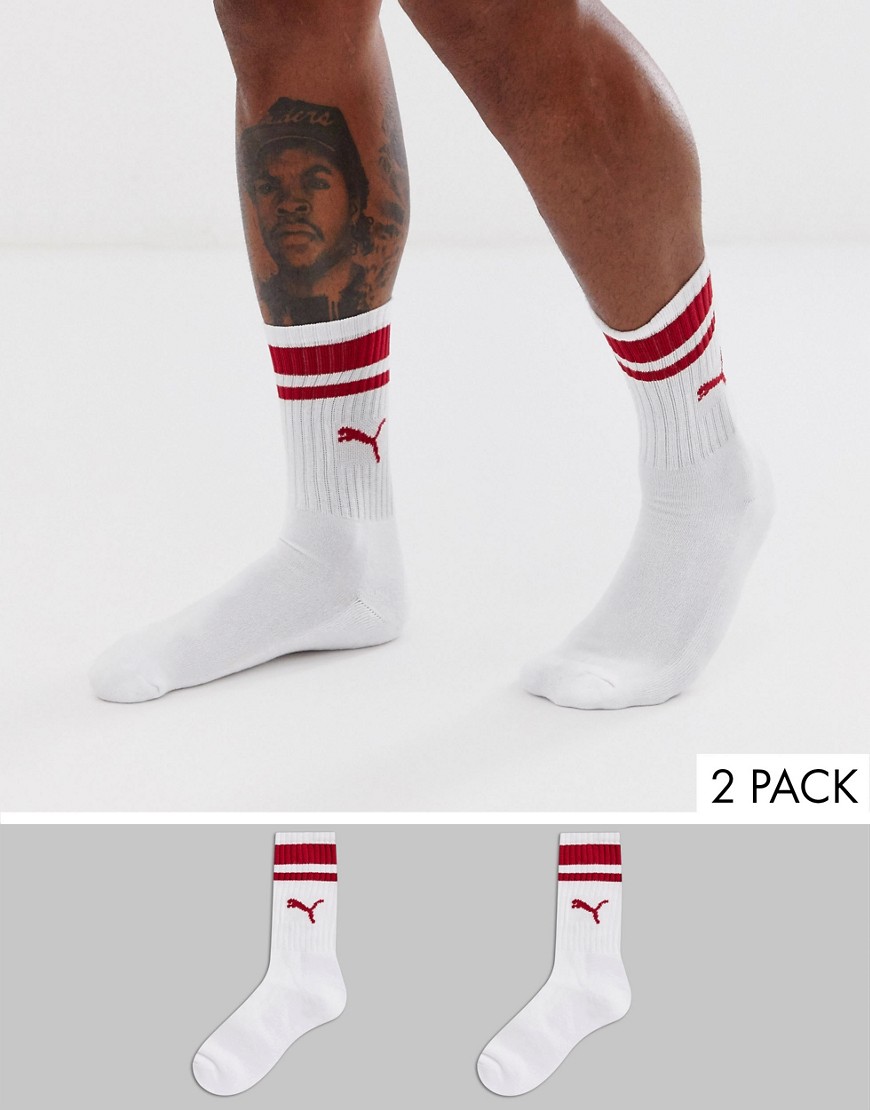 фото Комплект из 2 пар красных носков с логотипом puma-красный