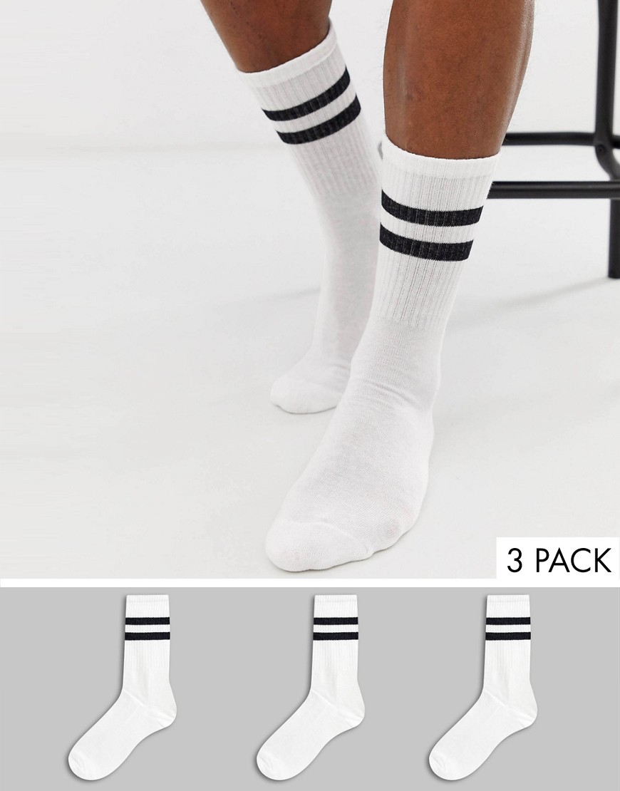 фото Комплект из 3 пар белых носков new look-белый