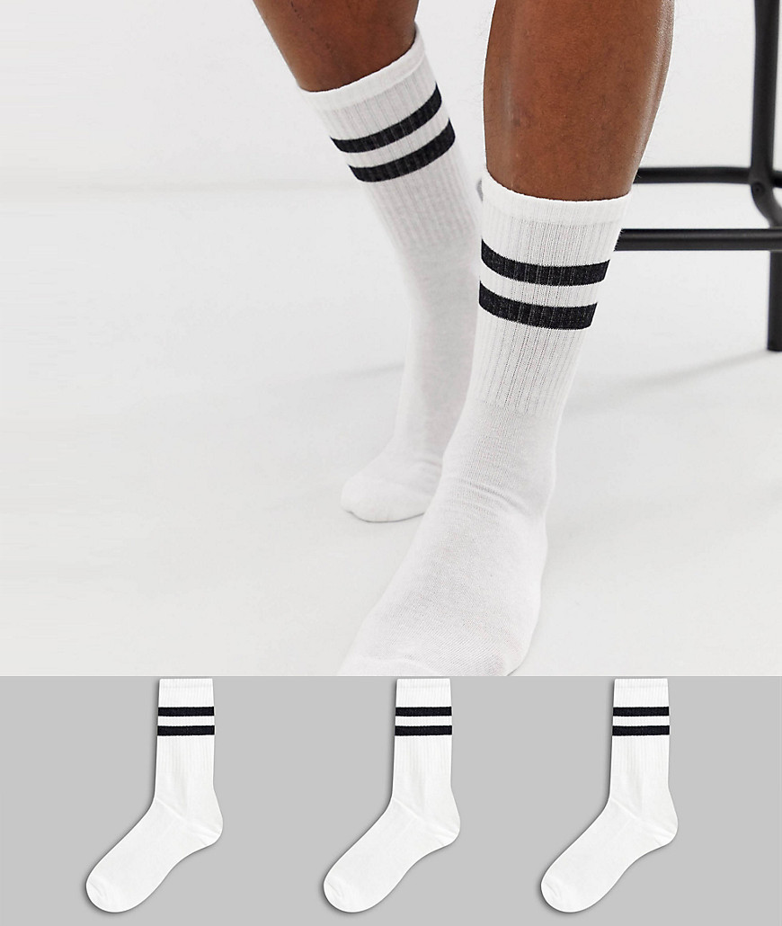 фото Комплект из 3 пар белых носков new look-белый