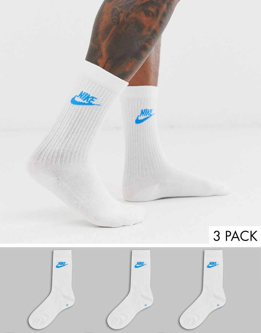фото Комплект из 3 пар носков с логотипом nike essential-белый