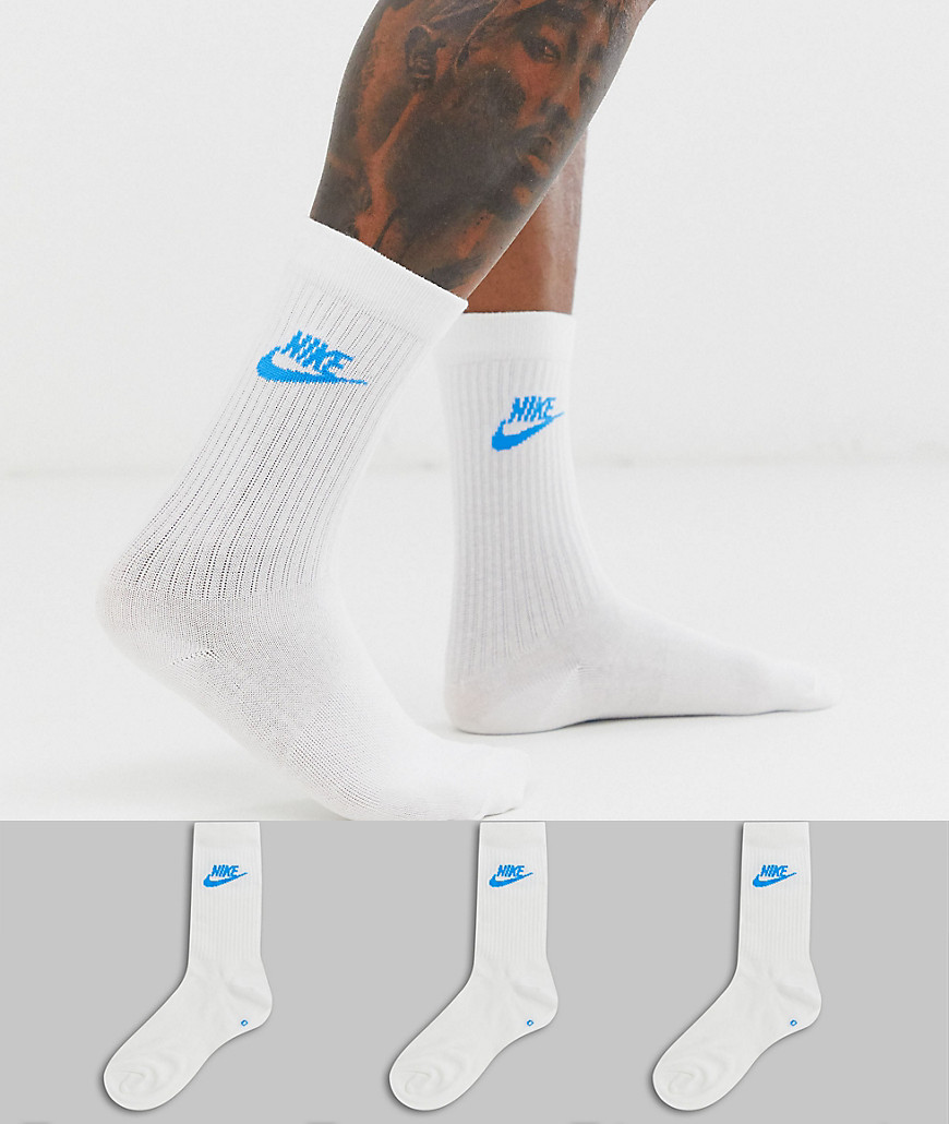 фото Комплект из 3 пар носков с логотипом nike essential-белый