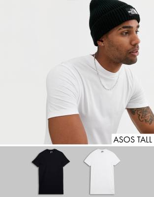 фото Комплект из двух супердлинных футболок asos design tall-мульти