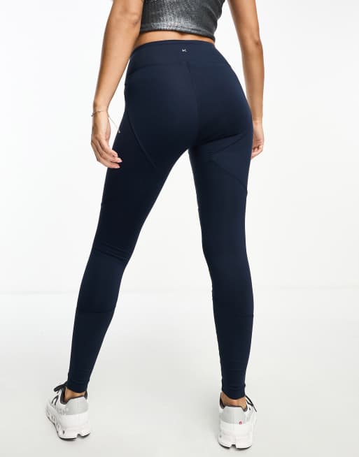 Blue High Waisted Leggings - Midnight Blue