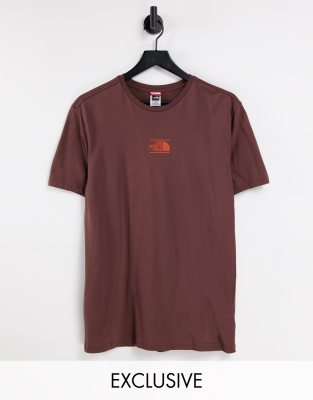 Футболки с принтом Коричневая футболка The North Face Center Dome – эксклюзивно для ASOS-Фиолетовый цвет