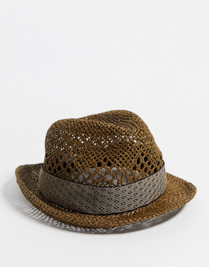 фото Коричневая соломенная шляпа river island-коричневый