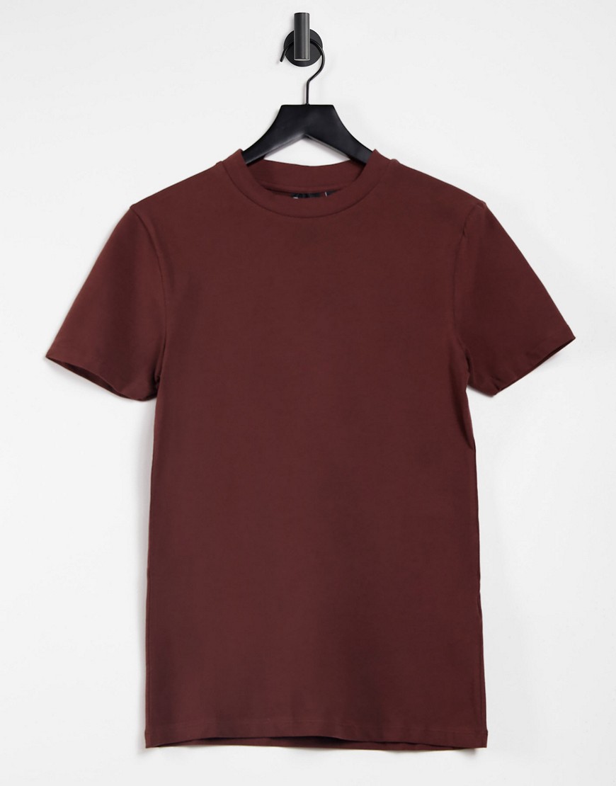 фото Коричневая футболка из органического хлопка asos design-коричневый цвет