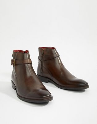 фото Коричневые ботинки челси с пряжками base london fern-коричневый