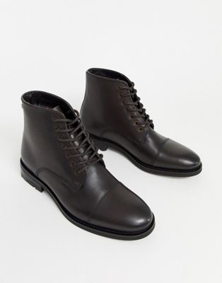 фото Коричневые ботинки на шнуровке ben sherman-коричневый