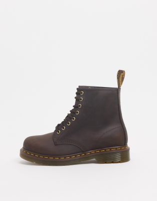 фото Коричневые ботинки с 8 парами люверсов dr martens 1460-коричневый