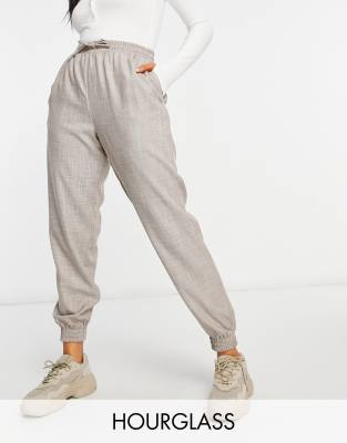 Спортивные брюки Коричневые фактурные джоггеры ASOS DESIGN Hourglass-Коричневый цвет