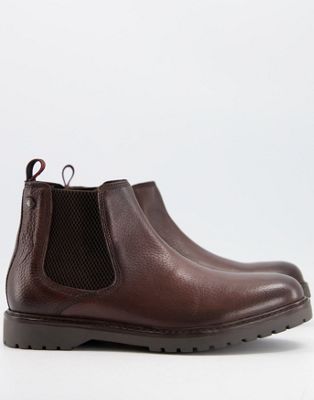 фото Коричневые кожаные ботинки челси base london аnvil-коричневый цвет