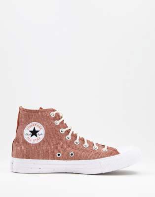 фото Коричневые кроссовки с подошвой из пеноматериала crater и текстильным верхом converse chuck taylor all star-черный цвет