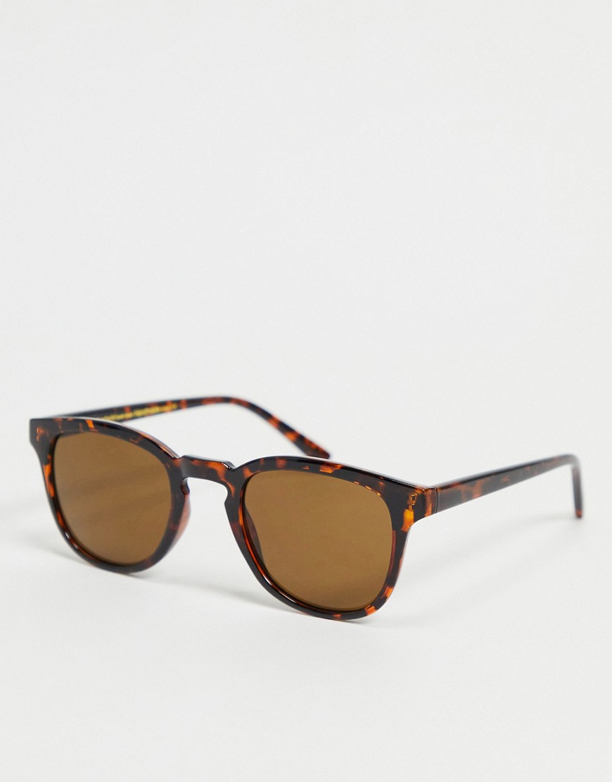 фото Коричневые круглые солнцезащитные очки в стиле унисекс a.kjaerbede bate-коричневый цвет