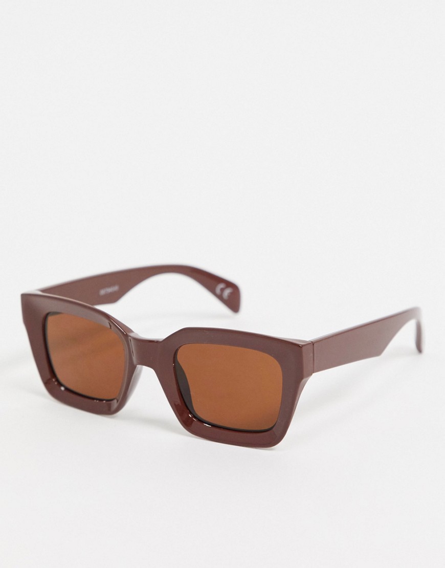 фото Коричневые квадратные солнцезащитные очки asos design-коричневый