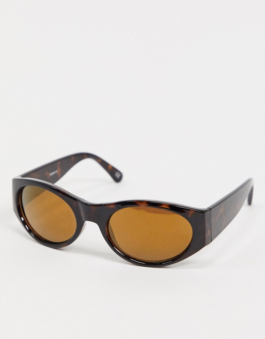 фото Коричневые массивные солнцезащитные очки в стиле 90-х asos design-коричневый