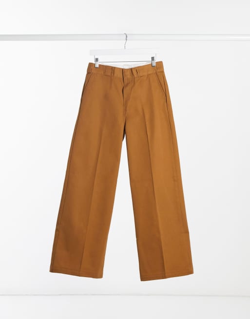 Коричневые широкие брюки Dickies | ASOS