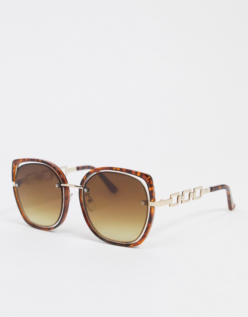 фото Коричневые солнцезащитные очки "кошачий глаз" river island-коричневый