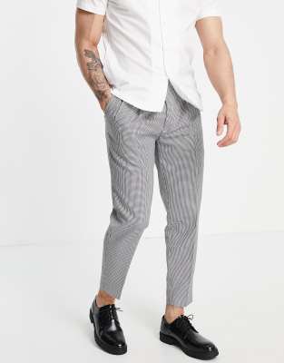 Укороченные брюки Коричневые суженные книзу брюки в клетку Topman-Коричневый цвет
