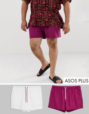 фото Короткие шорты для плавания asos design plus-мульти