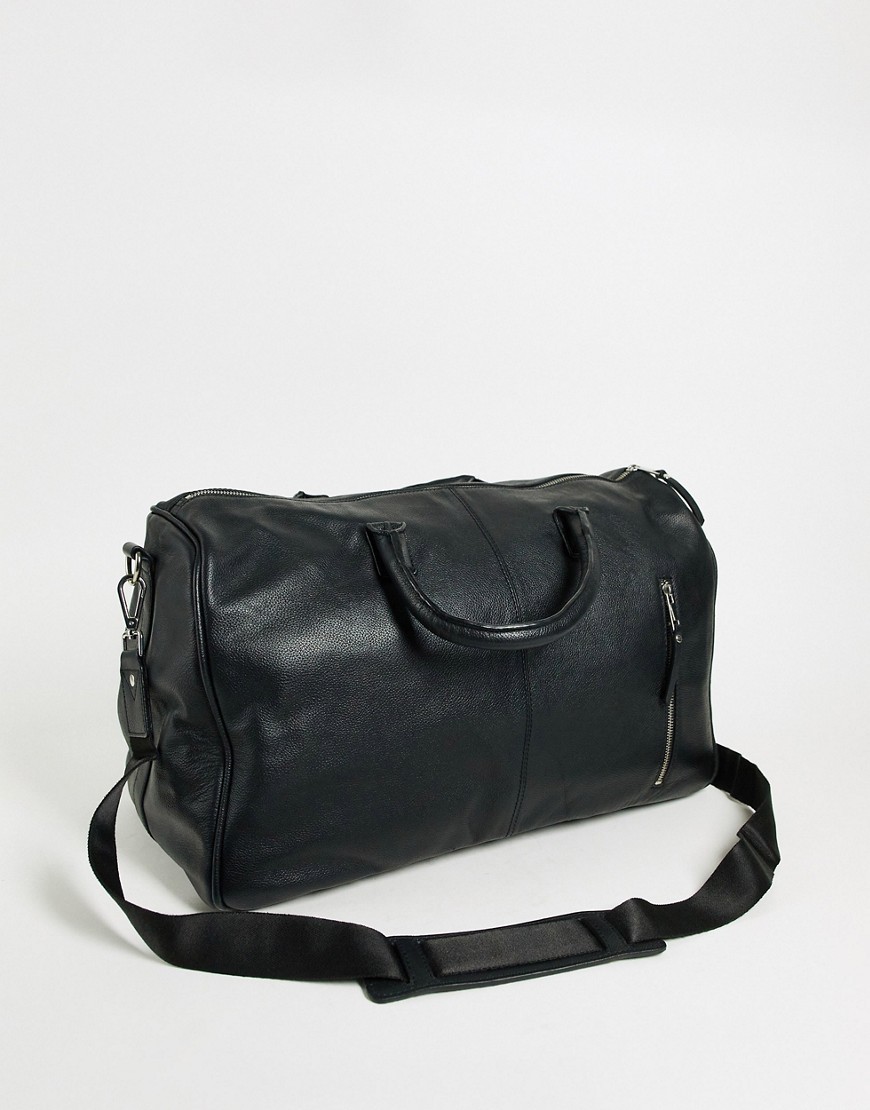 фото Кожаная спортивная сумка bolongaro trevor-черный цвет