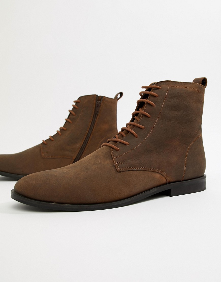 фото Кожаные ботинки на шнуровке kg by kurt geiger-коричневый kg kurt geiger