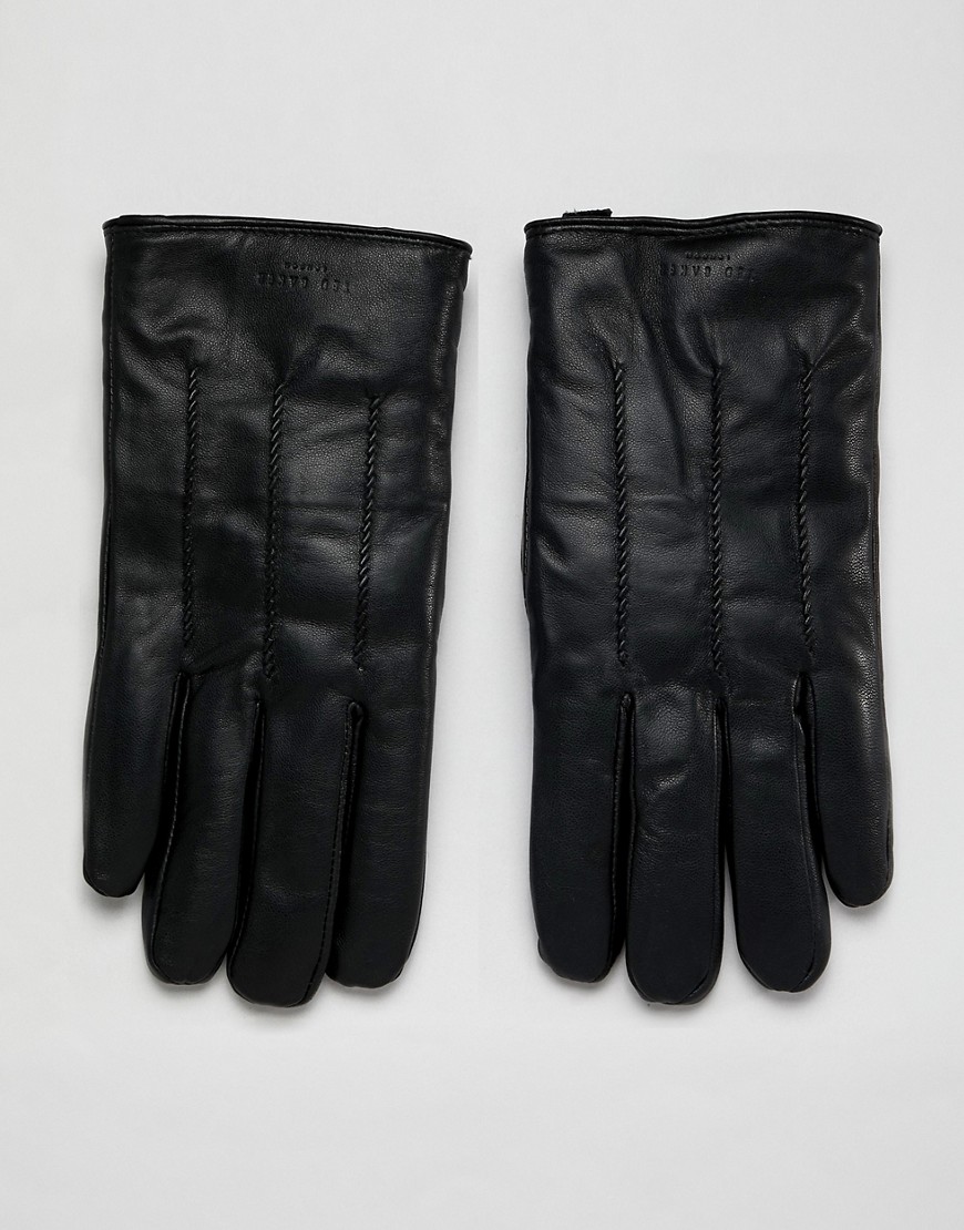 фото Кожаные перчатки ted baker-черный