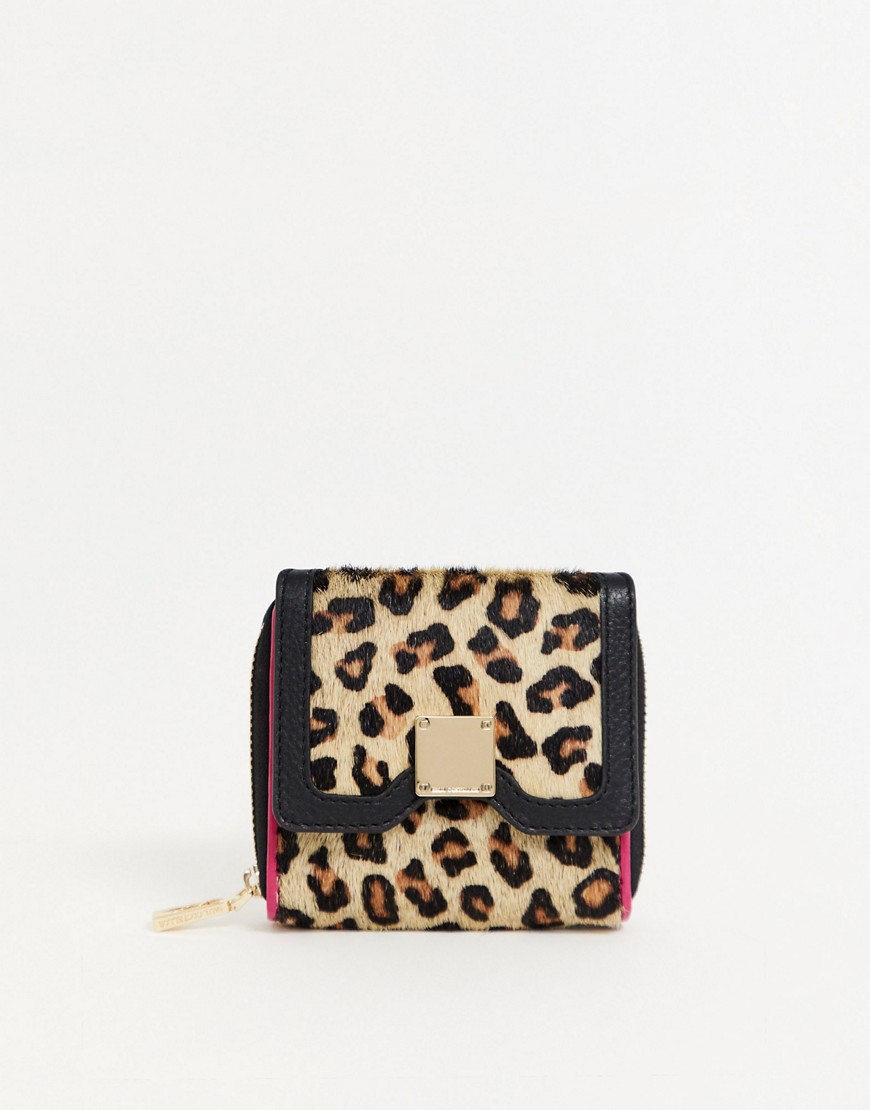фото Кожаный кошелек с леопардовым рисунком paul costelloe-мульти