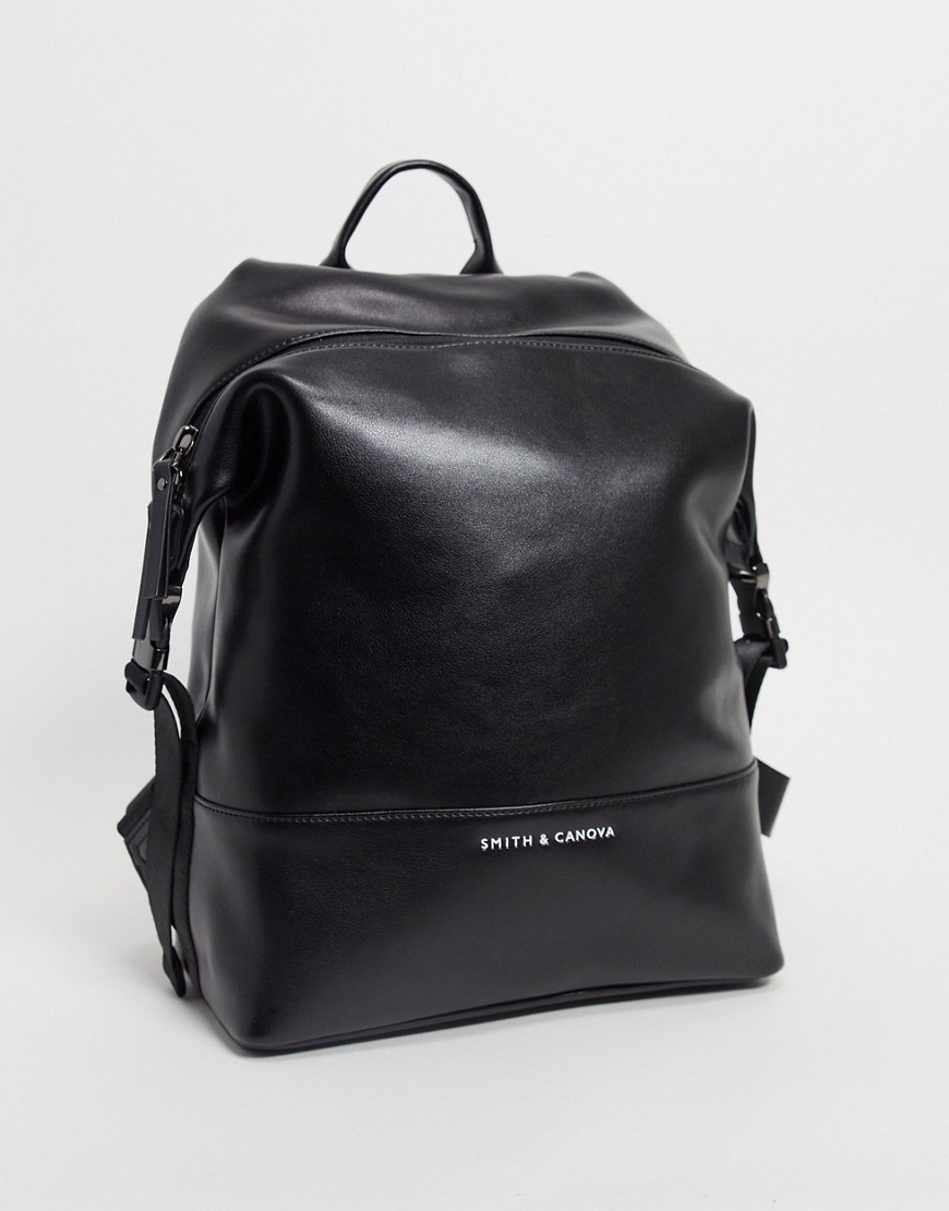 фото Кожаный рюкзак smith & canova-черный цвет smith and canova