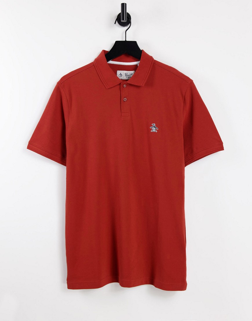 Красная футболка поло в рубчик -Красный Original Penguin 108968653