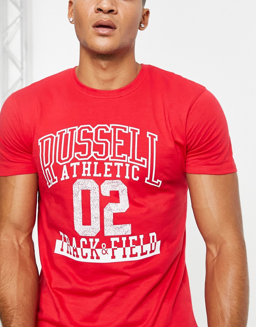 Красная футболка с логотипом "Track And Field" -Красный Russell Athletic 11541074