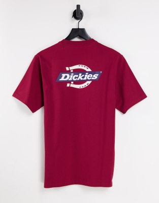 фото Красная футболка с принтом на спине dickies ruston-красный