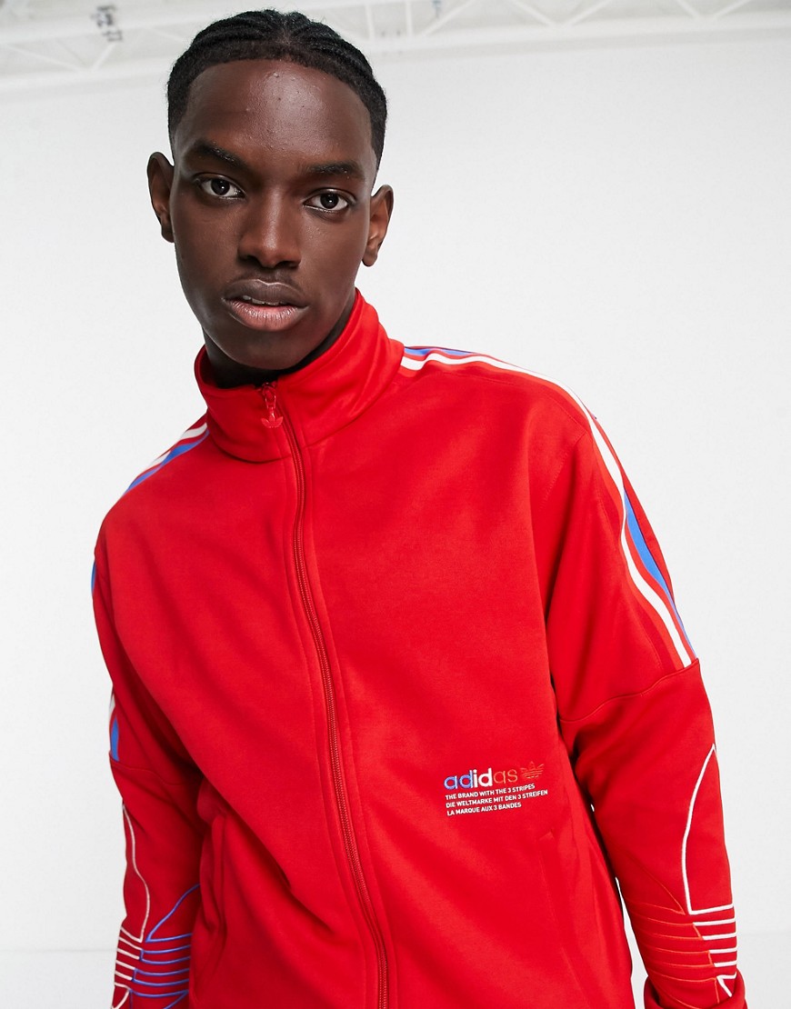 фото Красная спортивная куртка adidas originals fto-красный