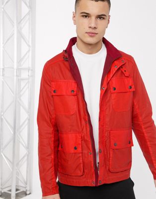 фото Красная вощеная куртка barbour international-красный