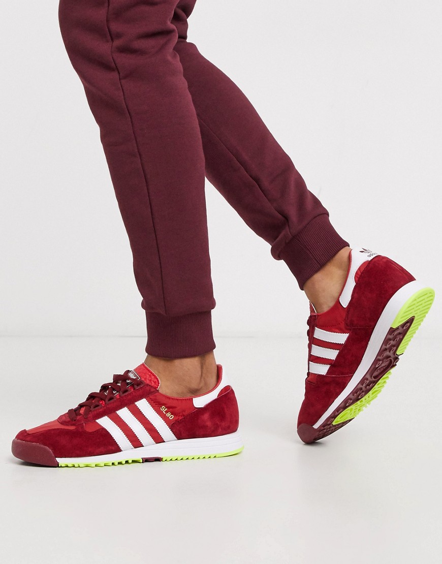 фото Красные кроссовки adidas originals sl 80-красный