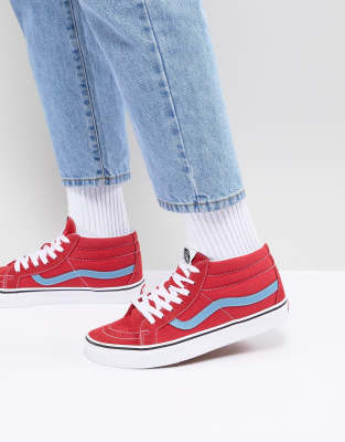 vans sk8 mid red