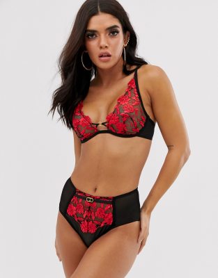 фото Красные кружевные трусы ann summers cecile-красный